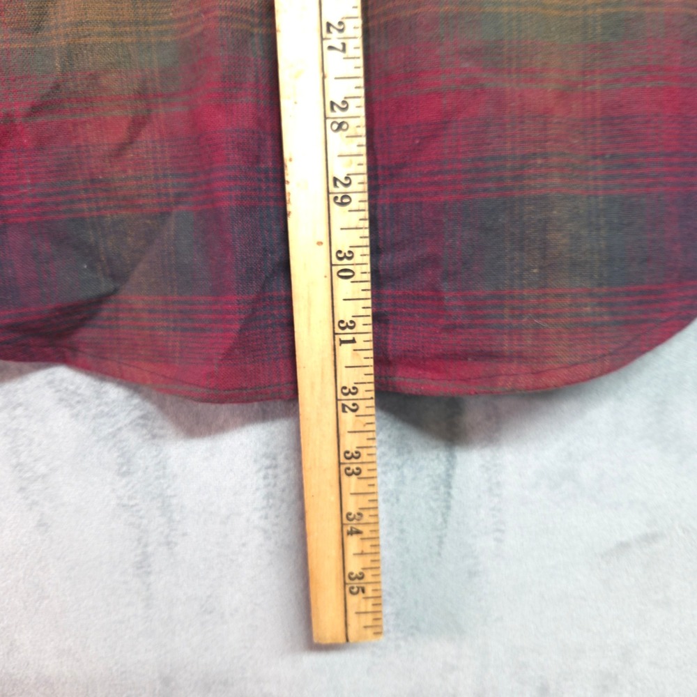 Pendleton Mason Flannel Shirt Mens Size M Red Brown Plaid Button Down - Picture 9 of 9
